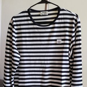 Acne studios tage stripes long sleeve t shirt